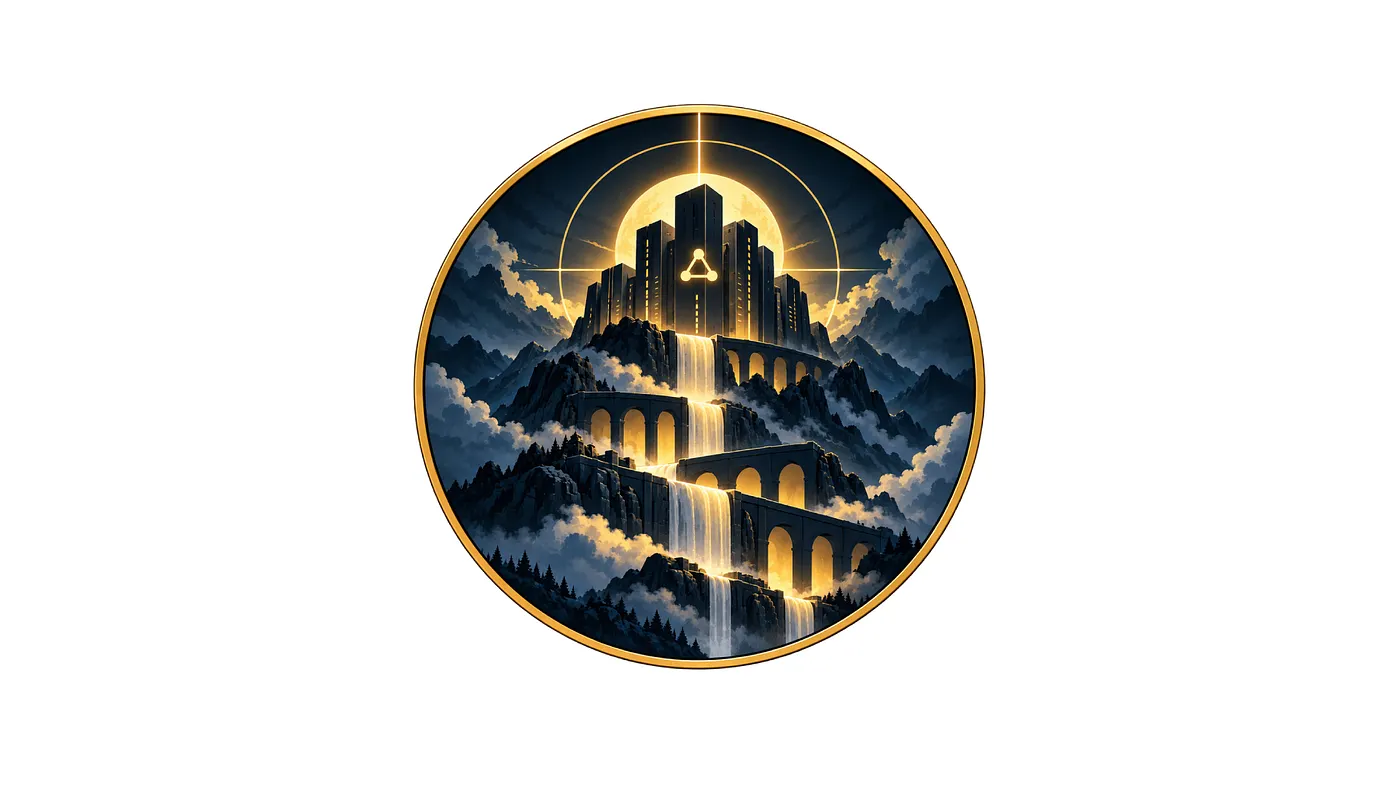 Cascading Trust fortress with cascading waterfalls
